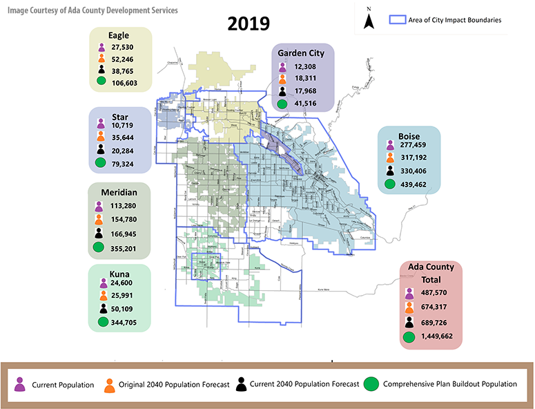 The Treasure Valley's 2019 Population