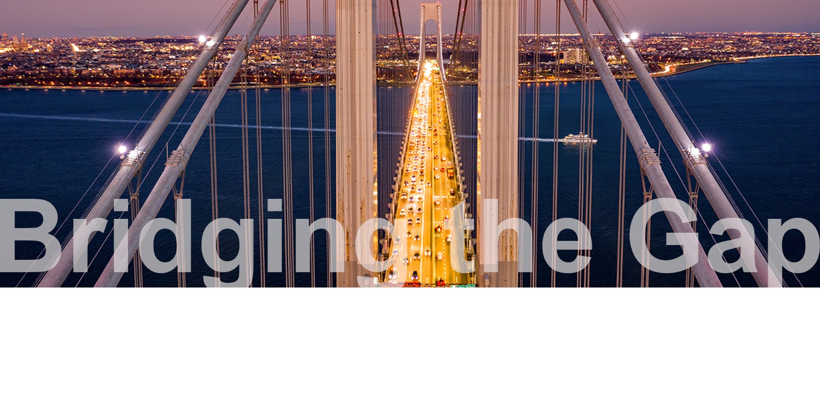 Bridge at dusk with traffic