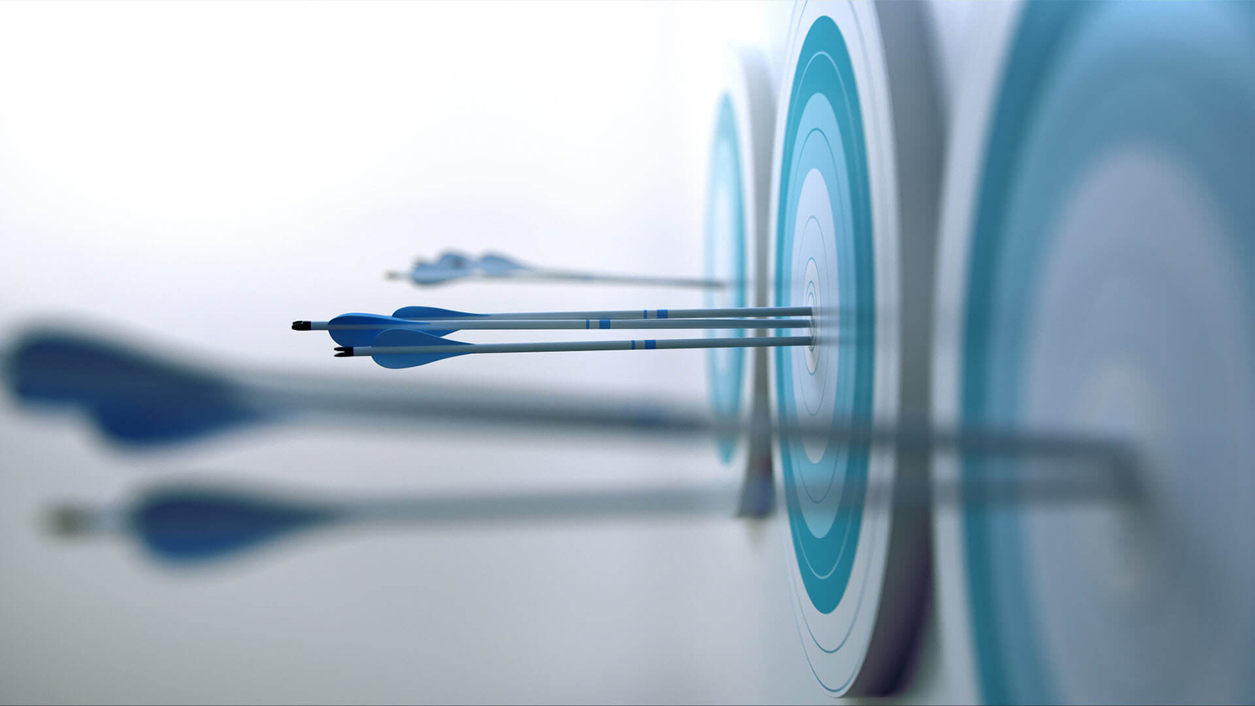 Arrows sticking into a target