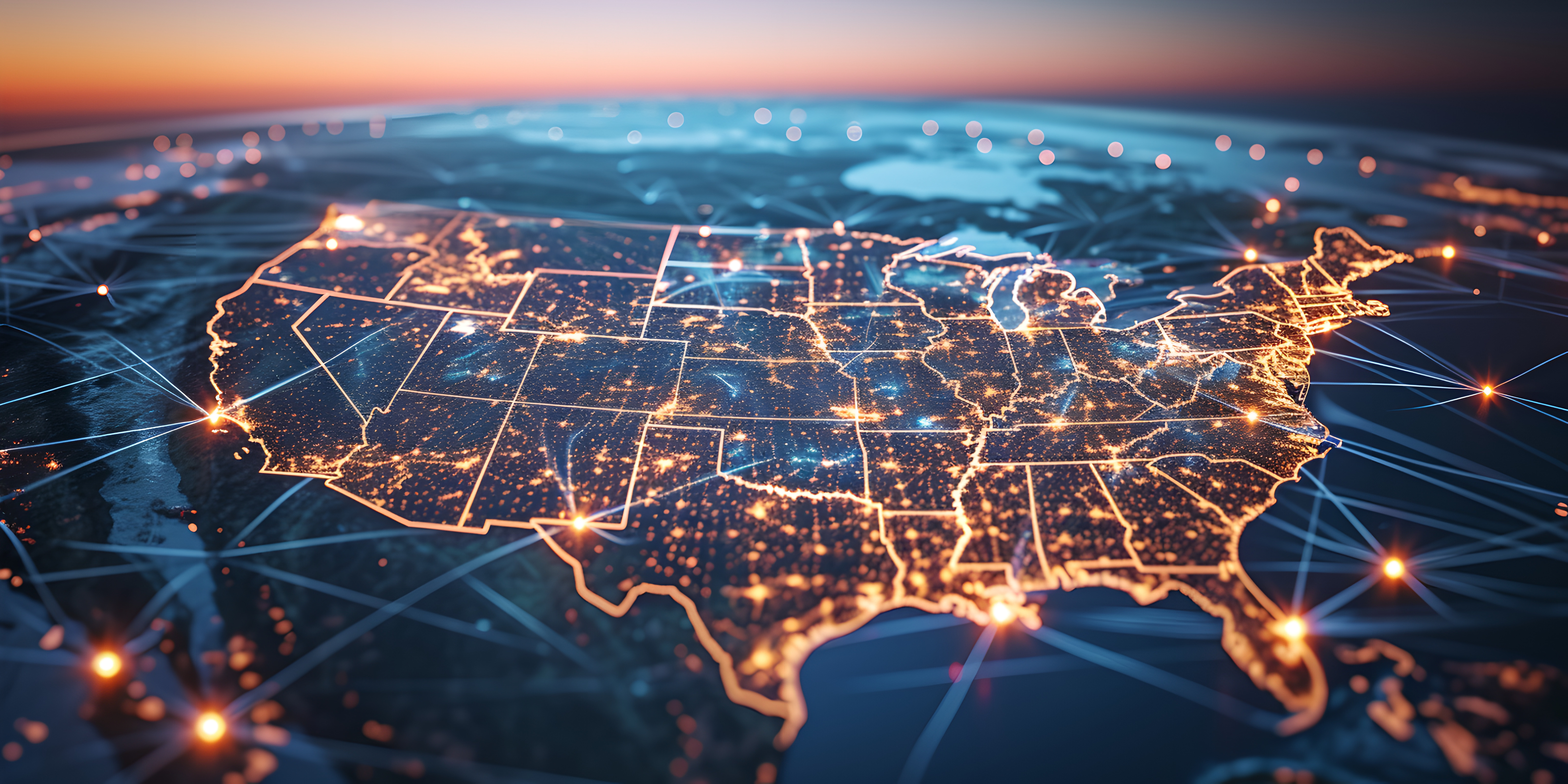 Image of the map of the continental United States