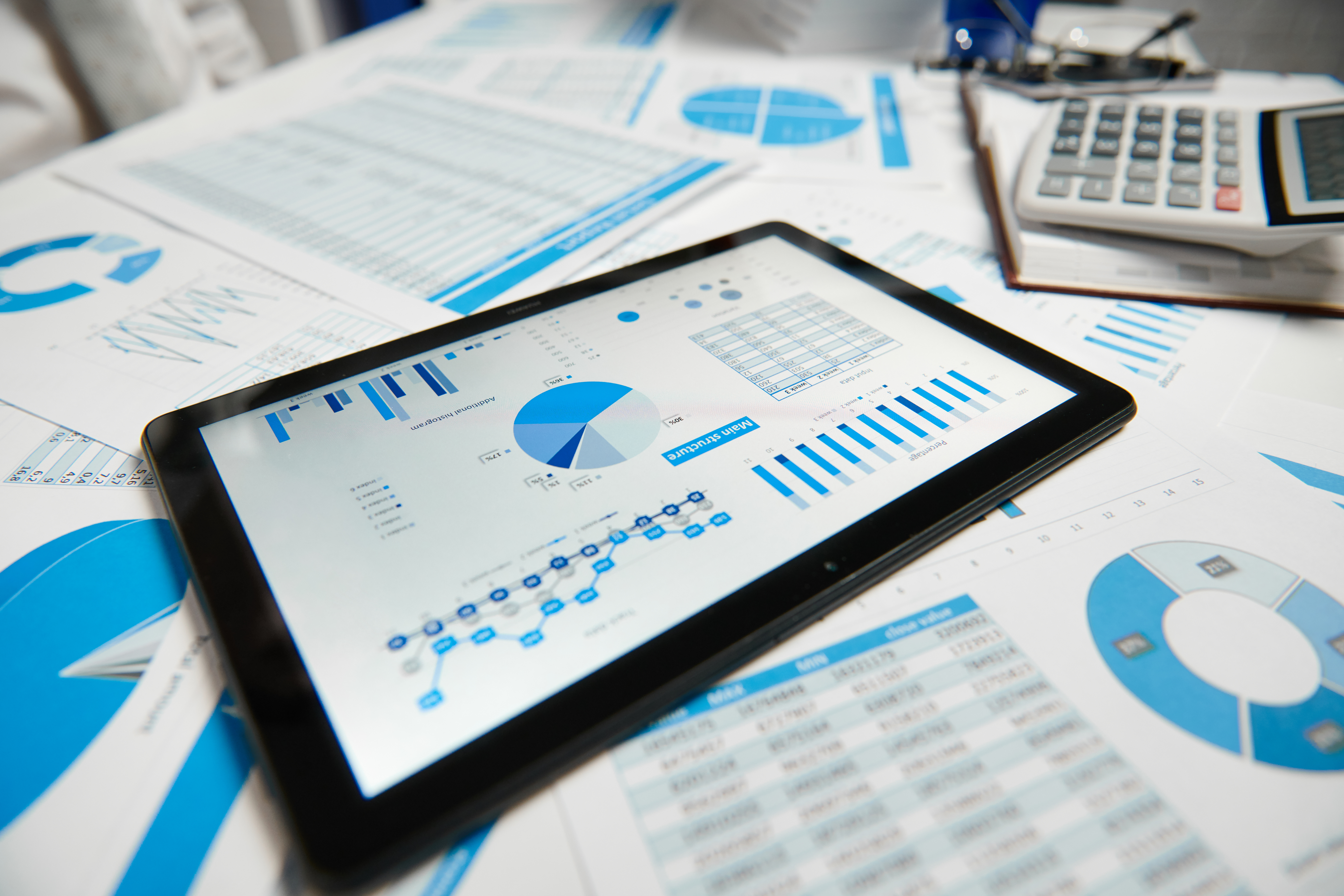 Spreadsheets and financial analysis reports