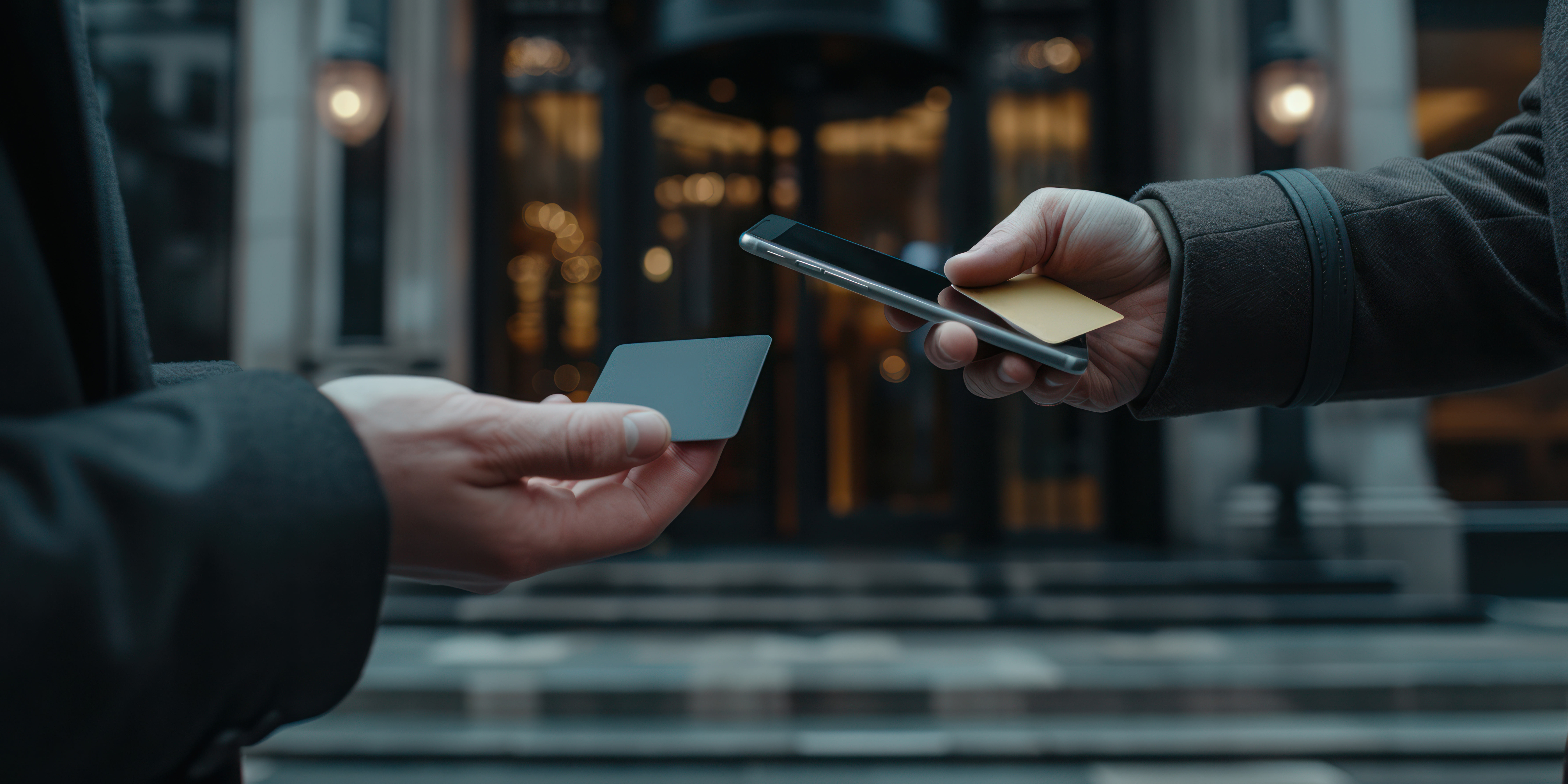Image of cell phones sharing contact information
